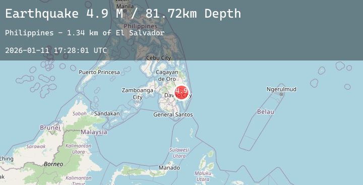 Map of Mindanao, Philippines