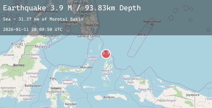 Map of Talaud Islands, Indonesia