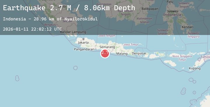 Map of Java, Indonesia