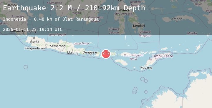Map of Sumbawa Region, Indonesia