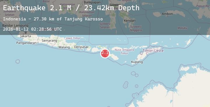 Map of Sumbawa Region, Indonesia