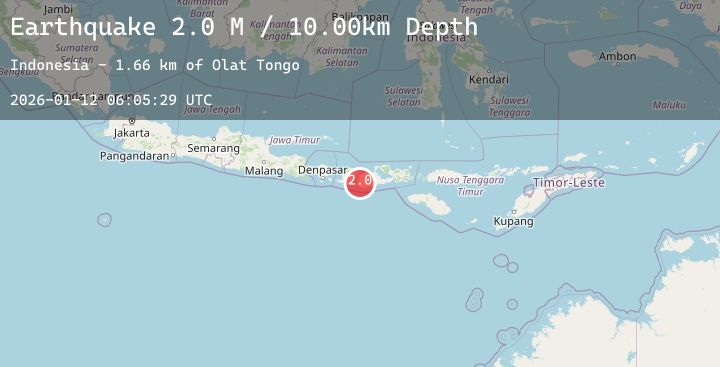 Map of Sumbawa Region, Indonesia