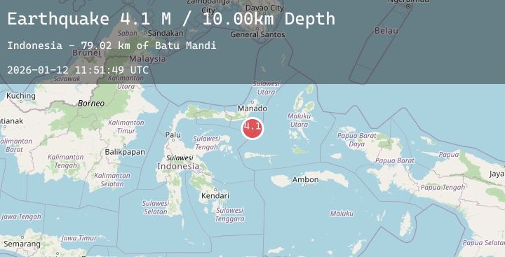 Map of Southern Molucca Sea