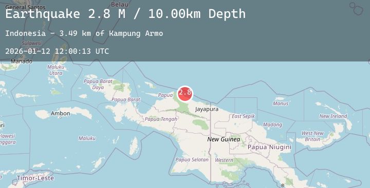 Map of Near North Coast of West Papua