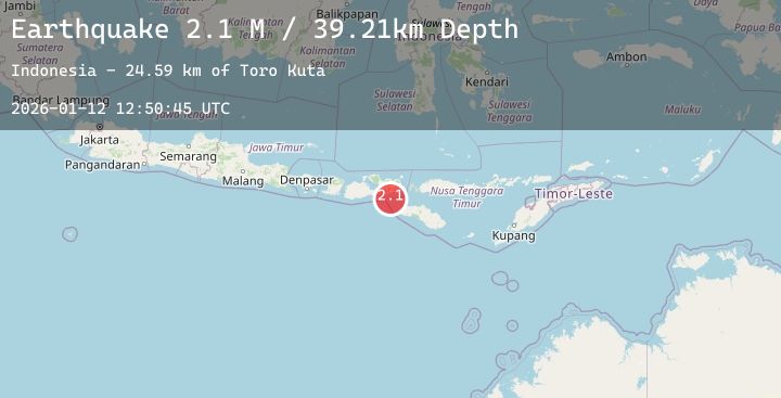 Map of Sumbawa Region, Indonesia