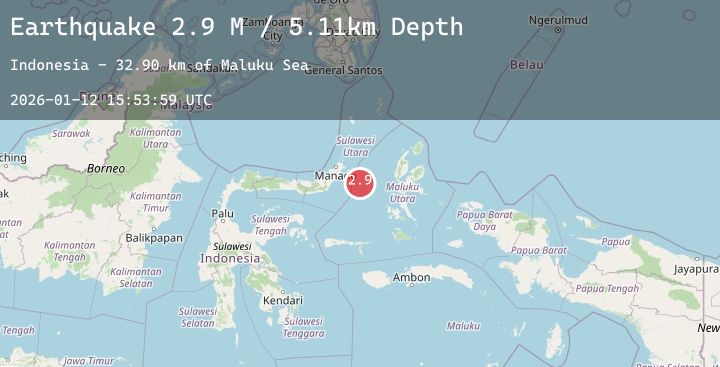 Map of Northern Molucca Sea