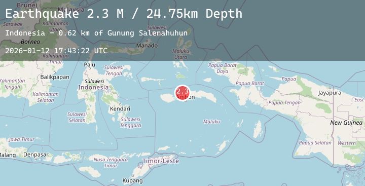 Map of Seram, Indonesia