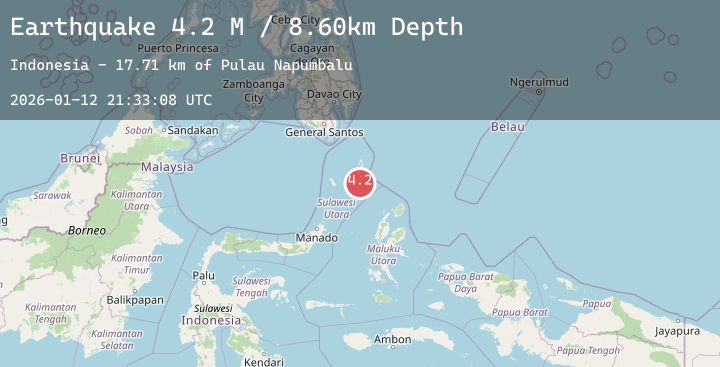 Map of Talaud Islands, Indonesia