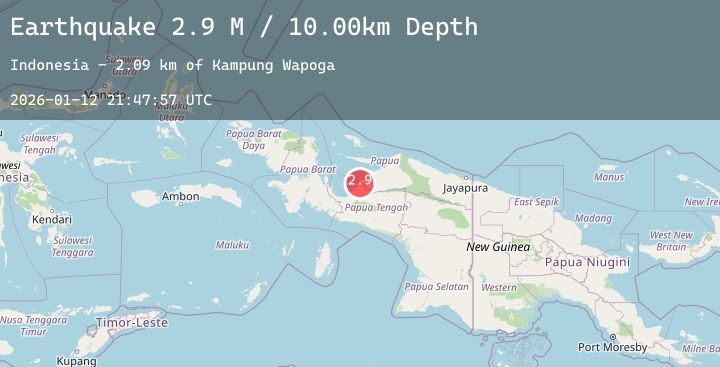 Map of West Papua Region, Indonesia