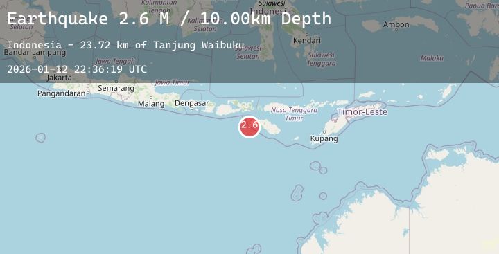 Map of Sumbawa Region, Indonesia