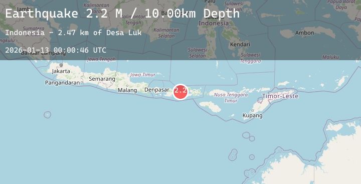 Map of Sumbawa Region, Indonesia