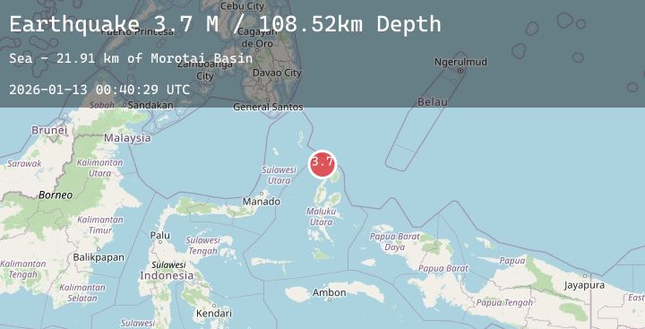 Map of Northern Molucca Sea