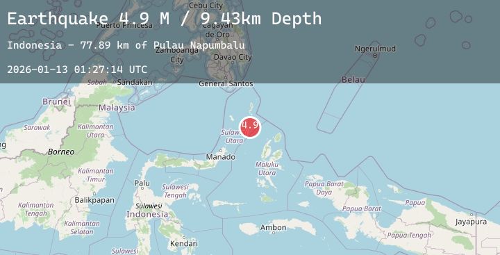 Map of Northern Molucca Sea