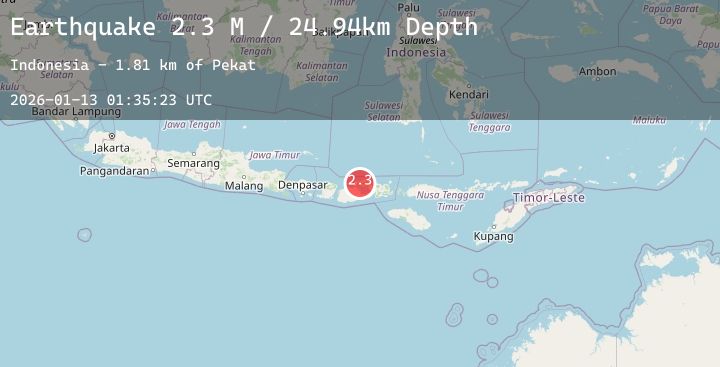 Map of Sumbawa Region, Indonesia