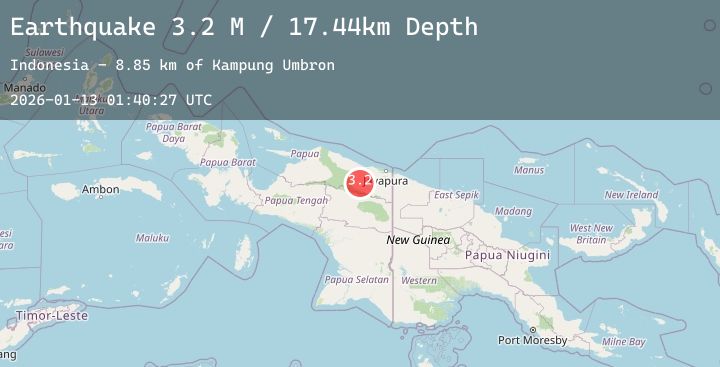 Map of West Papua, Indonesia