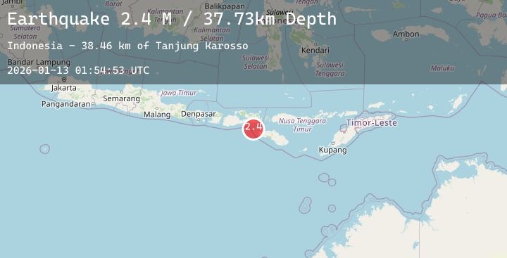 Map of Sumbawa Region, Indonesia