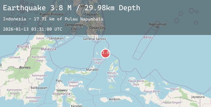 Map of Talaud Islands, Indonesia