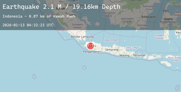 Map of Java, Indonesia