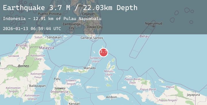 Map of Talaud Islands, Indonesia