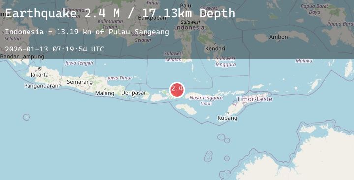 Map of Flores Region, Indonesia