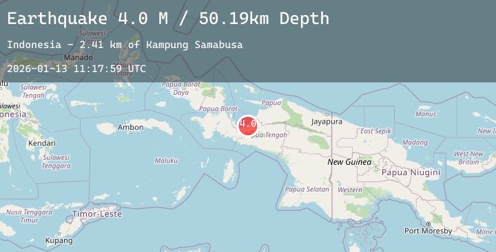 Map of West Papua Region, Indonesia