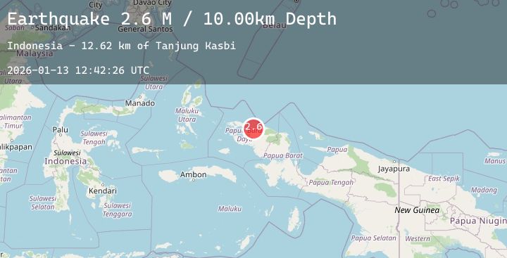 Map of West Papua Region, Indonesia