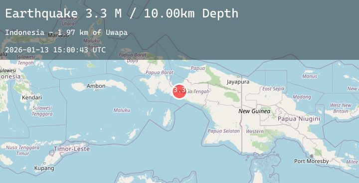Map of West Papua Region, Indonesia
