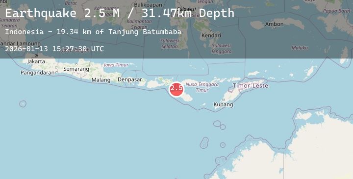 Map of Sumba Region, Indonesia