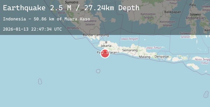 Map of Java, Indonesia