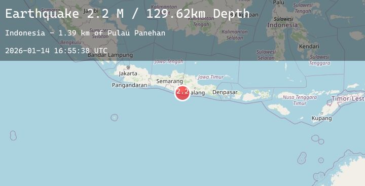 Map of Java, Indonesia