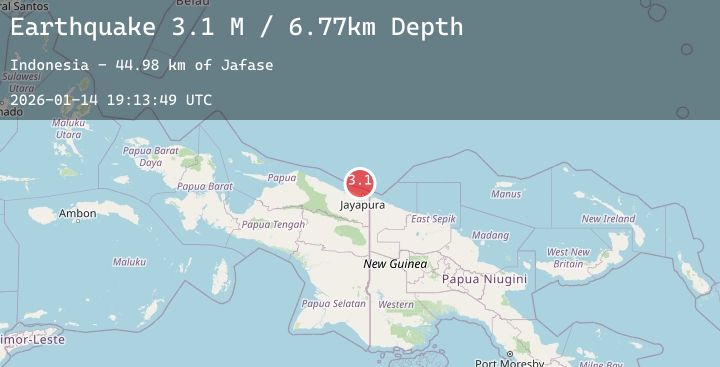 Map of West Papua Region, Indonesia