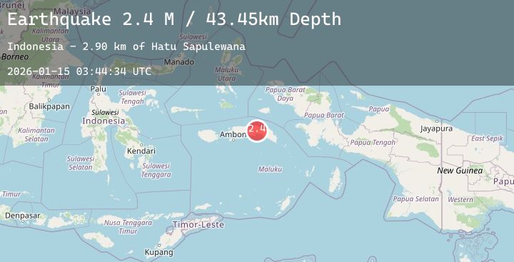 Map of Seram, Indonesia