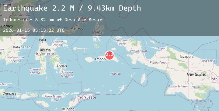 Map of Seram, Indonesia