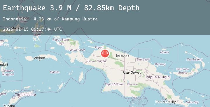 Map of West Papua, Indonesia