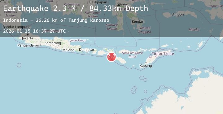 Map of Sumbawa Region, Indonesia