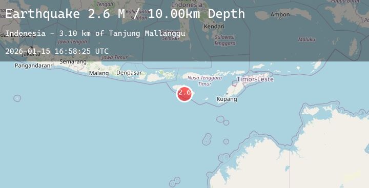 Map of Sumba Region, Indonesia