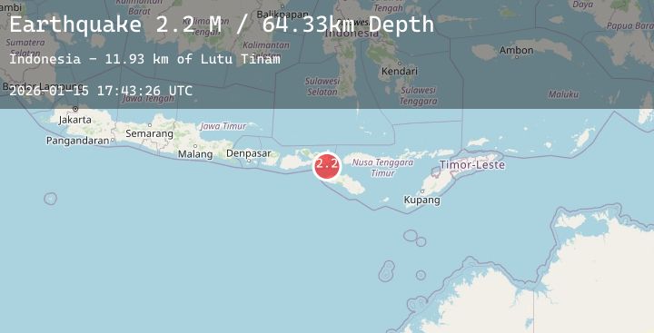 Map of Sumbawa Region, Indonesia
