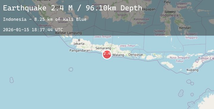 Map of Java, Indonesia