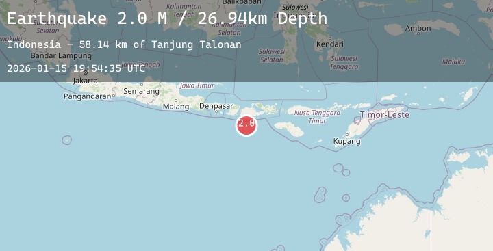 Map of Sumbawa Region, Indonesia