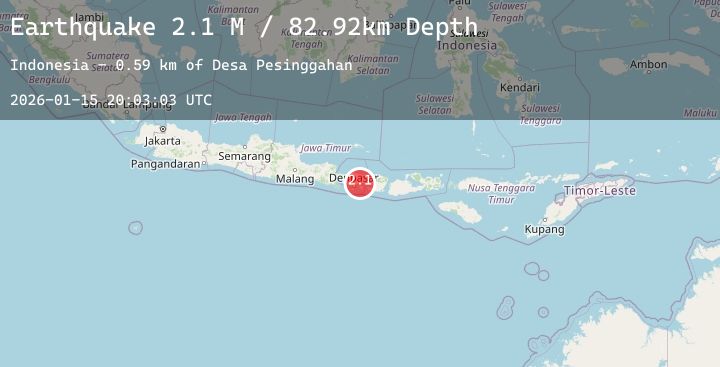 Map of Bali Region, Indonesia