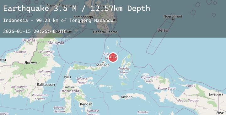 Map of Northern Molucca Sea