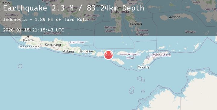 Map of Sumbawa Region, Indonesia