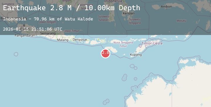 Map of Sumba Region, Indonesia