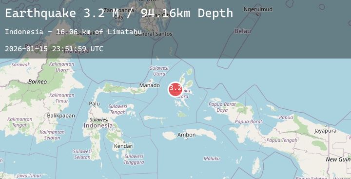 Map of Halmahera, Indonesia
