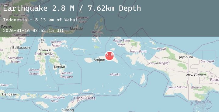 Map of Seram, Indonesia