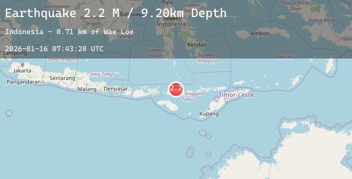 Map of Flores Region, Indonesia