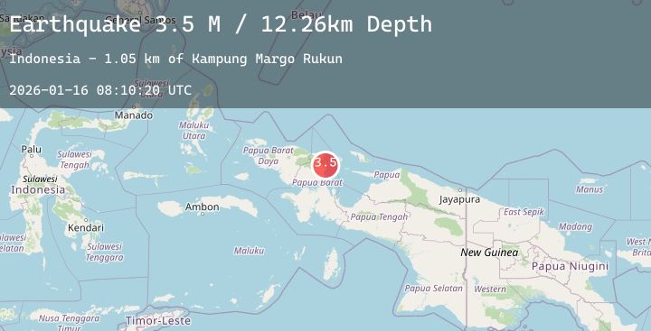 Map of West Papua Region, Indonesia