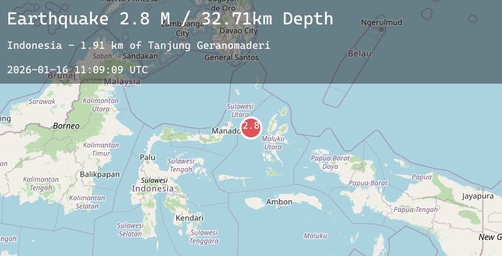 Map of Northern Molucca Sea