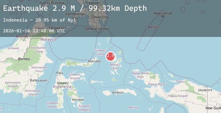 Map of Halmahera, Indonesia