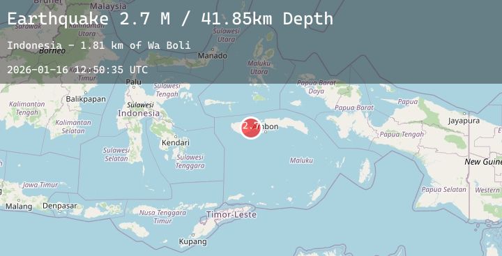Map of Seram, Indonesia
